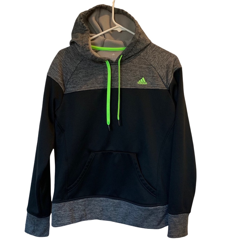 Adidas Women’s Hoodie Climawarm Gray & Black Size Medium